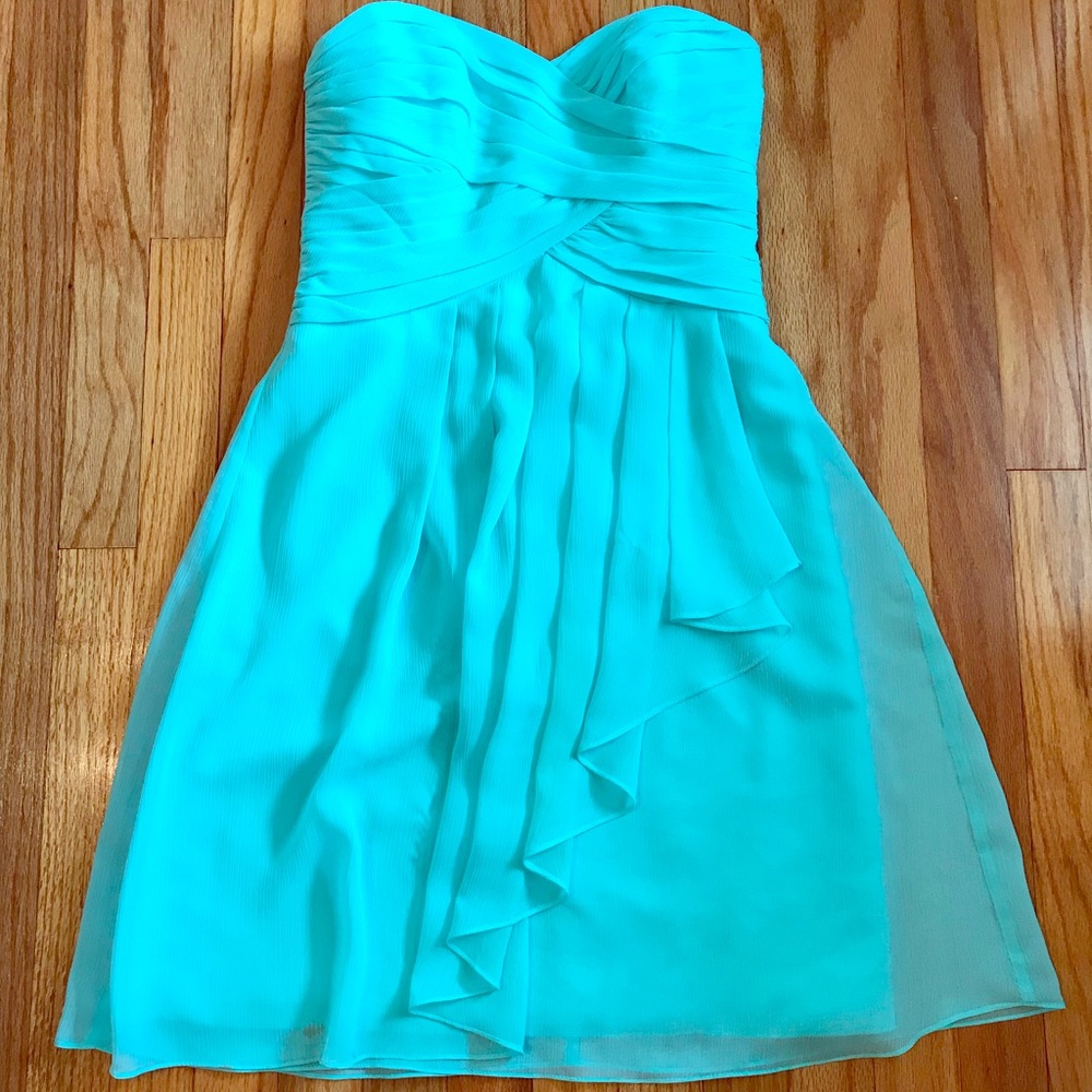 Aqua blue formal dress